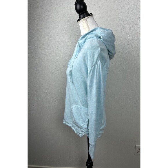 Athleta No Rush Drawstring V-Neck Sweatshirt Pullover Hoodie -Teal Size Small - Picture 5 of 11